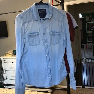 American Eagle Denim Button Up